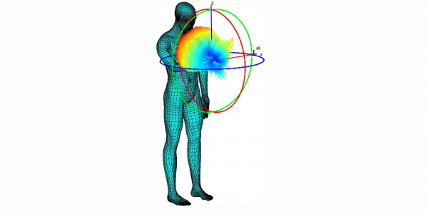 Human body integrated phone antenna